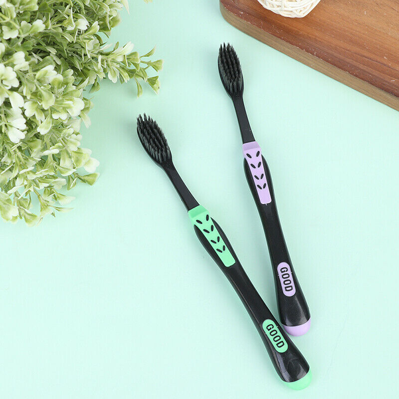 4Pcs/Pack Adults Bamboo Toothbrush Charcoal Nano Toothbrush Dental Oral C.l8