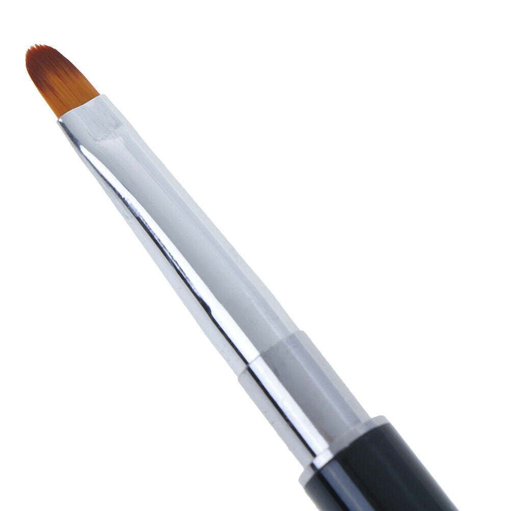 1X UV Gel Liner Brush Painting Acrylic Pen Nail Polish Tool with Mixing Spatu.DD