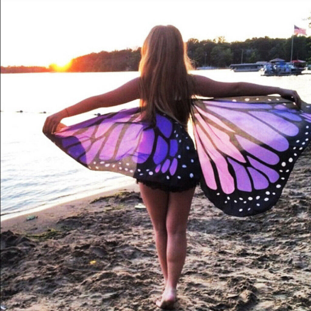 Butterfly Wings Tapestry Beach Boho Shawl Bikini Cover Up Towel Yoga Mat #5