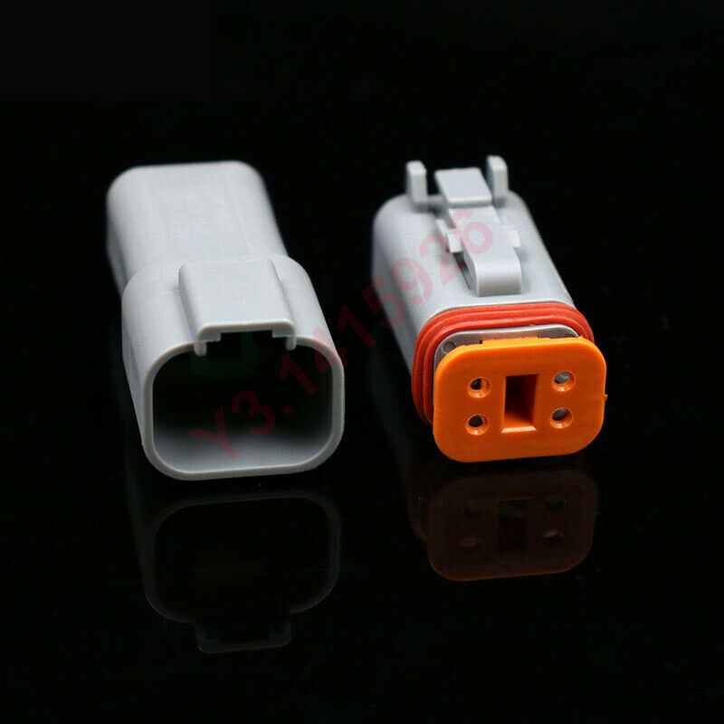 10Kits Deutsch DT04-4P/DT06-4S Sealed Waterproof Electrical Wire Connector Plug