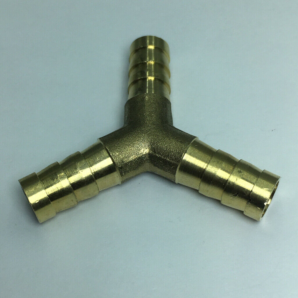 Brass Male Thread Y Shaped Equal Tee Connectors Adapters  10mm