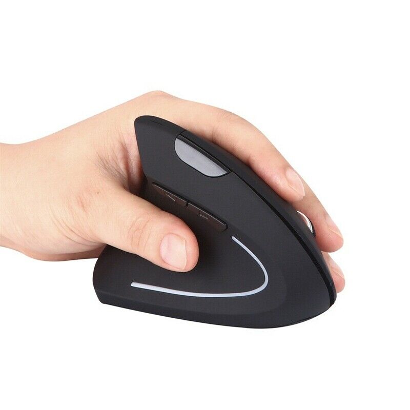 Mouse Raton Vertical 2.4Ghz Wireless Left Hand Optical Usb Gaming Computer MicQ2