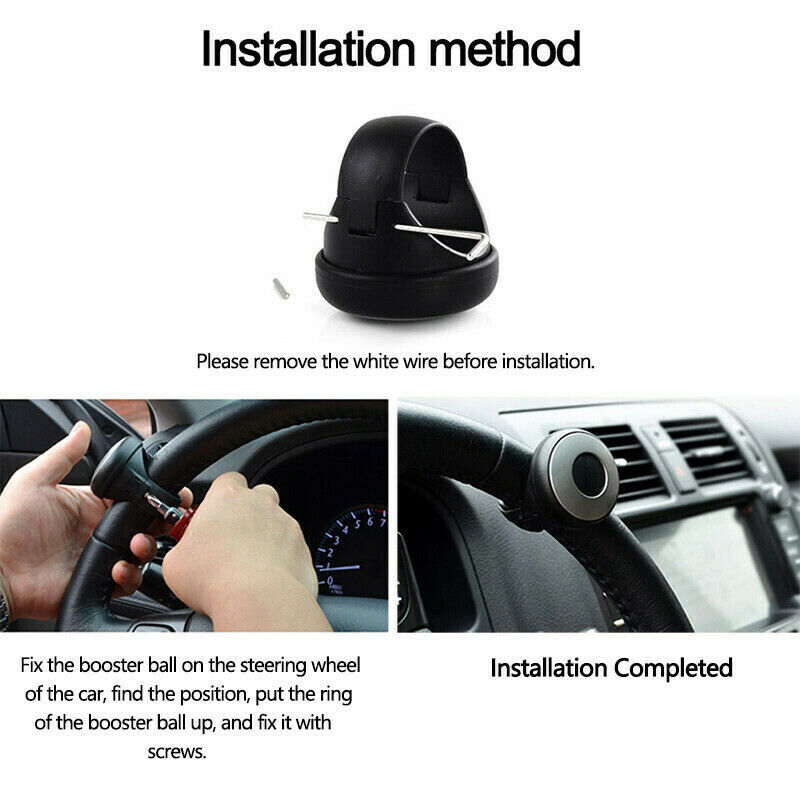 Auto Car Power Steering Wheel Ball Suicide Auxiliary Knob Booster Spinner Handle