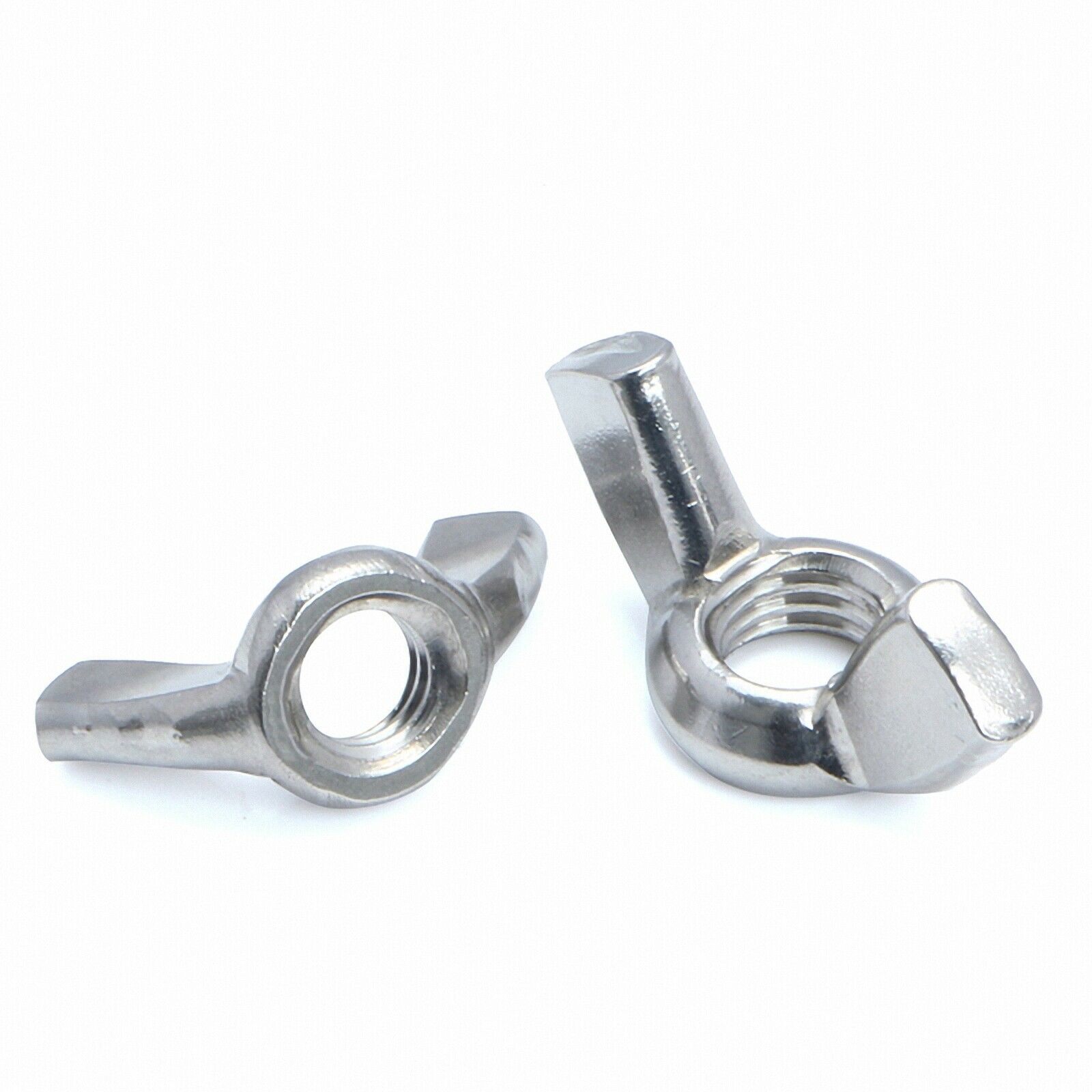 12pcs M10 x 1.5mm Stainless Steel Butterfly Wing Nut Thread Fit Screw Bolt Silve