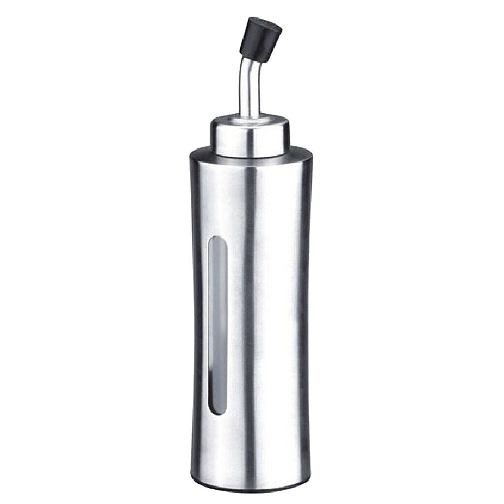Stainless Steel Olive Oil Vinegar Dispenser Sauce Cruet Container 240ml #4