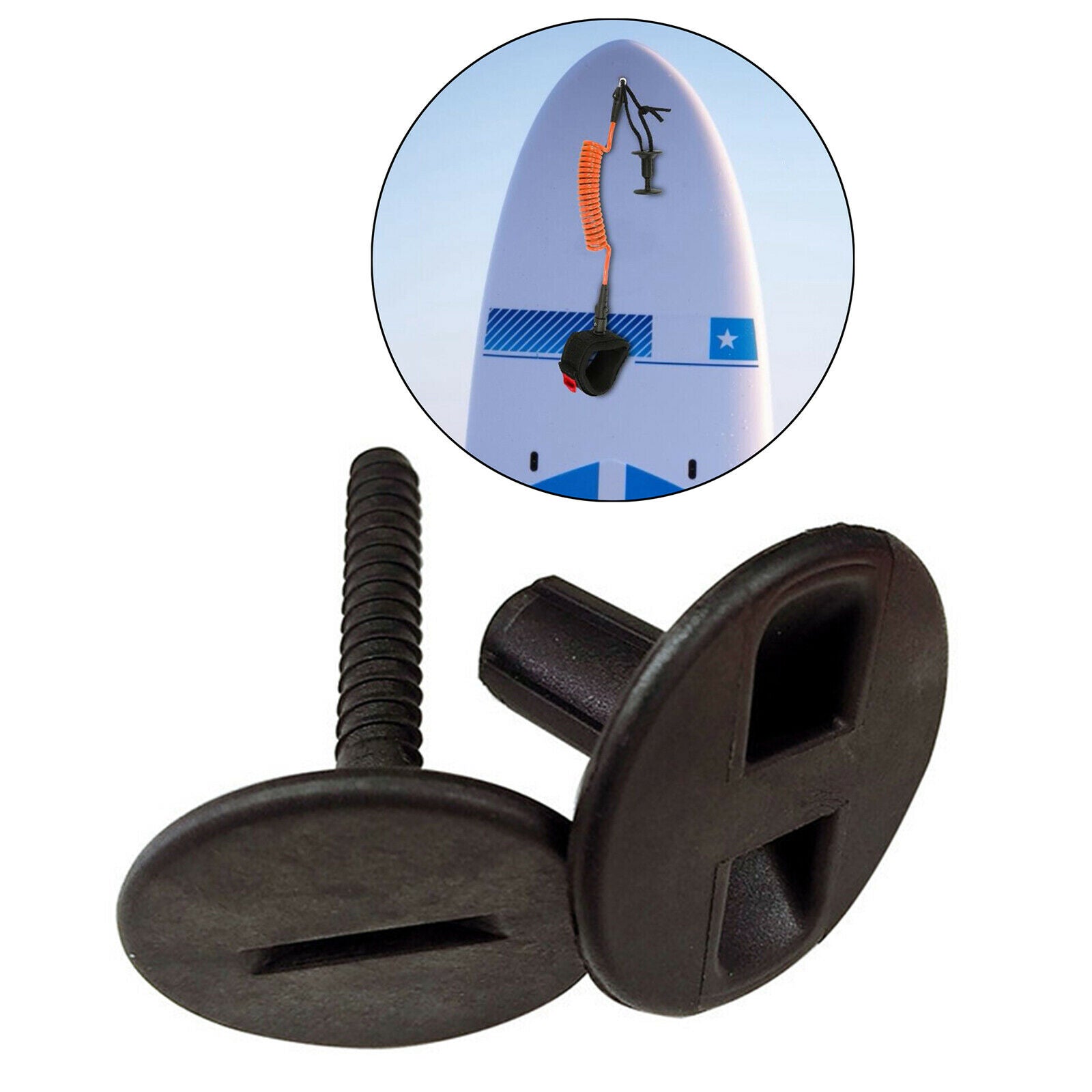 Solid Surfboard Leash Plug Replacement Surfing Soft Top Screw Leg Rope Parts