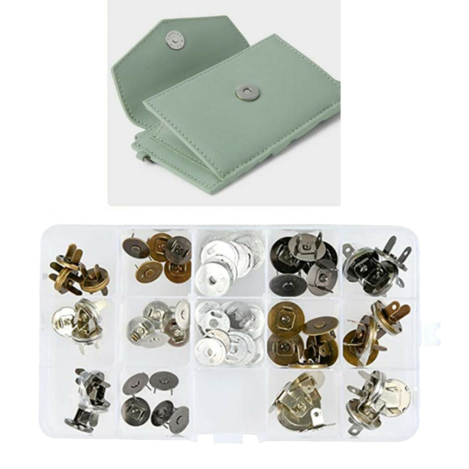 14/18mm Magnetic Snap Fastener Button for Purses Sewing Craft Bags Cloth 30x