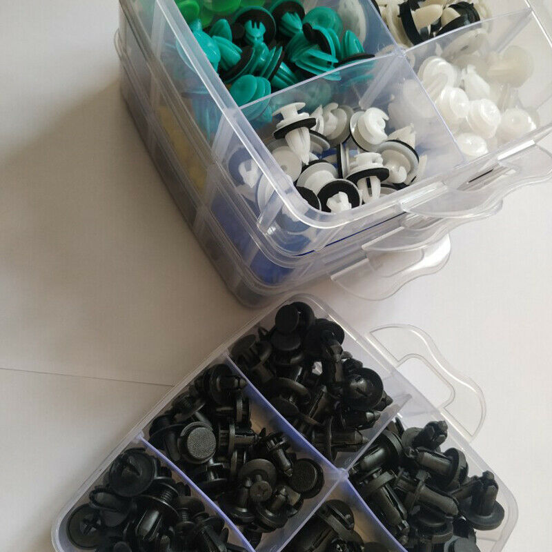 620PCS 24Sizes Plastic Auto Fasteners Car Bumper Fender Repair Parts Clip Solid