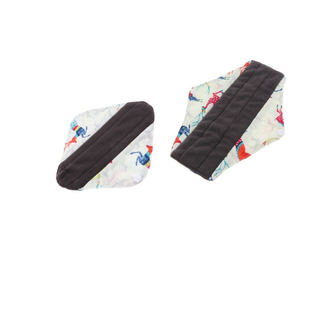 3 Pcs S/M/L Bamboo Cloth Washable Menstrual Pad Sanitary Towel Pad for Women