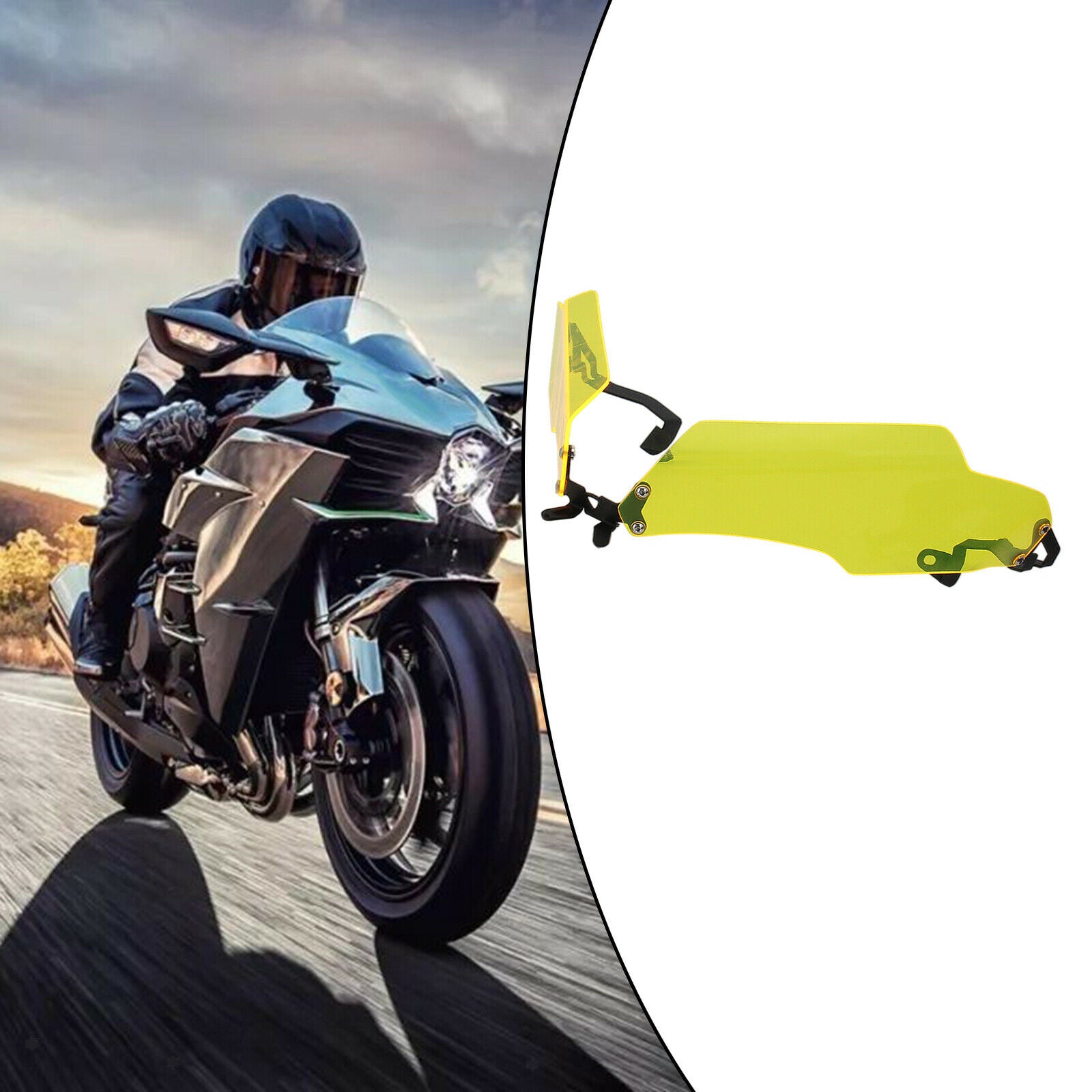Motorcycle Headlight MULTISTRADA 950 1200 1260 Motorbike Fluorescent Yellow