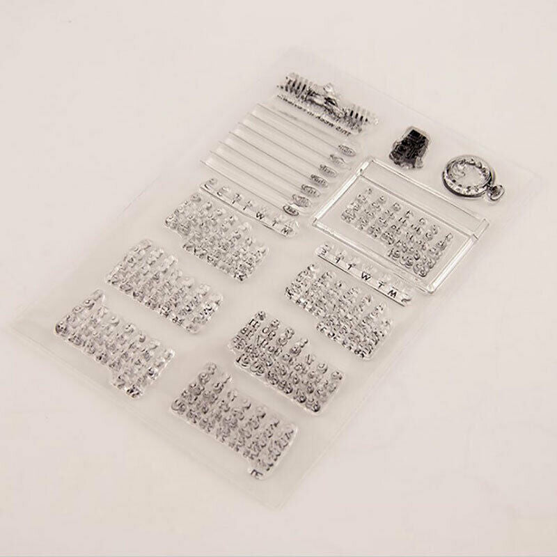 1PC Perpetual Calendar Pattern Transparent Clear Stamps Transparent Se.l8