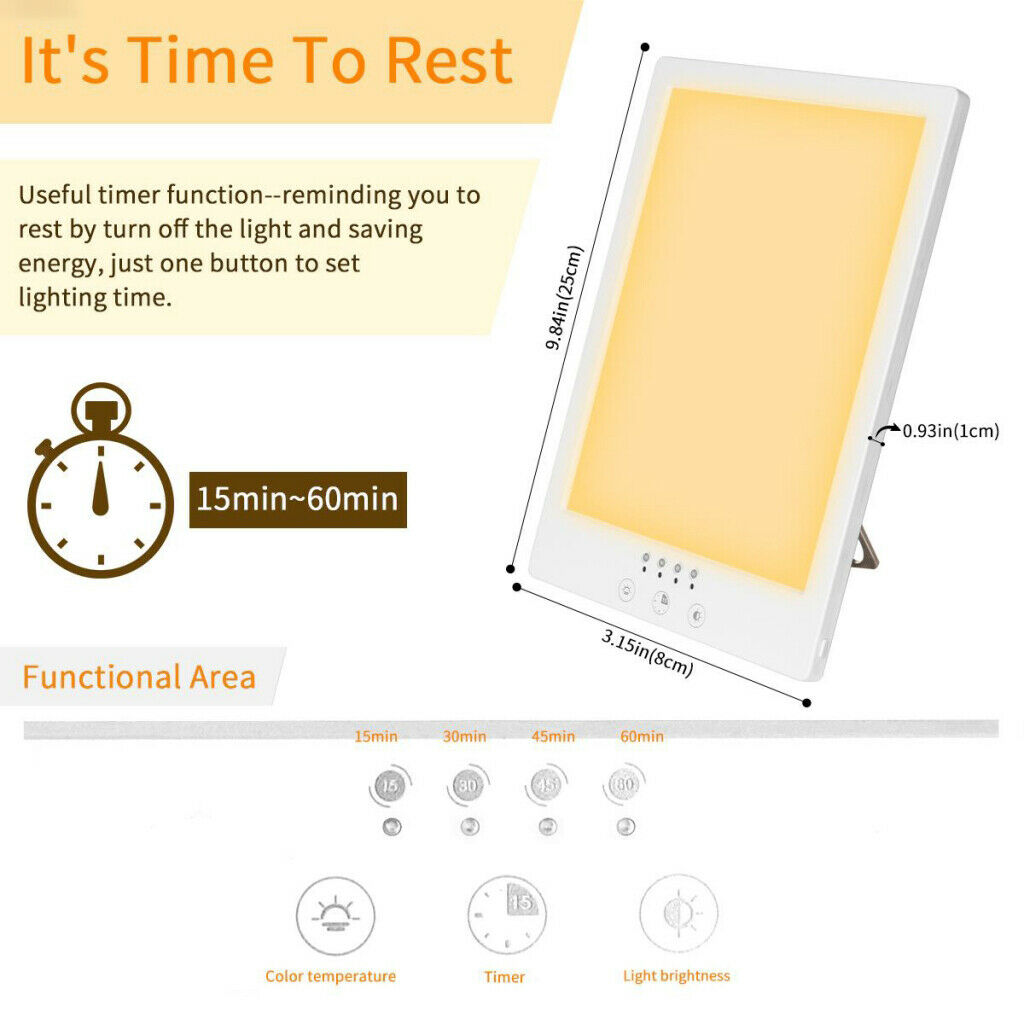New SAD LED Light Therapy Seasonal Affective Disorder Phototherapy Lamp