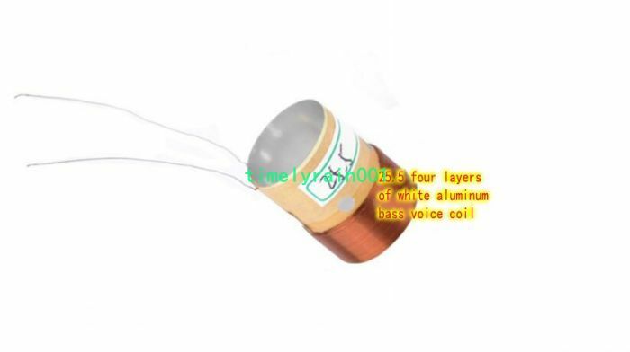 2pcs 25.5mm 8ohm 8Ω bass speaker Voice Coils White aluminum Woofer coil