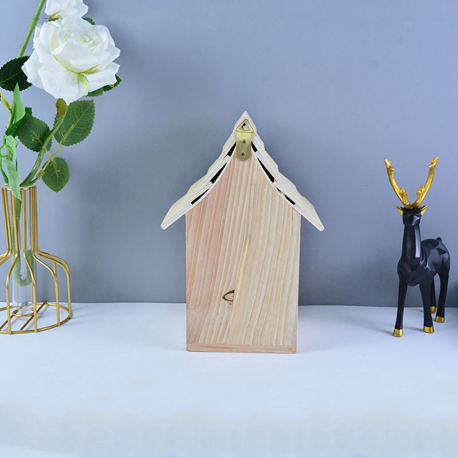 Wooden Birdhouse Nesting Box Roman Hanging Shaped Resting Place Balcony Bird