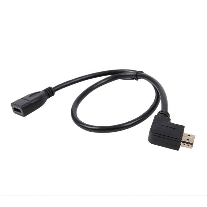 mi Female To Male Left Angle Extension Cable Tv Lead 2.0 High Speed Ethernet 3H5