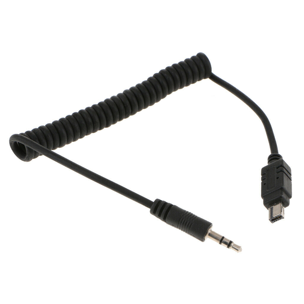 3.5mm to MC-DC2 N3 Remote Control Shutter Release Cable Coiled Cord for