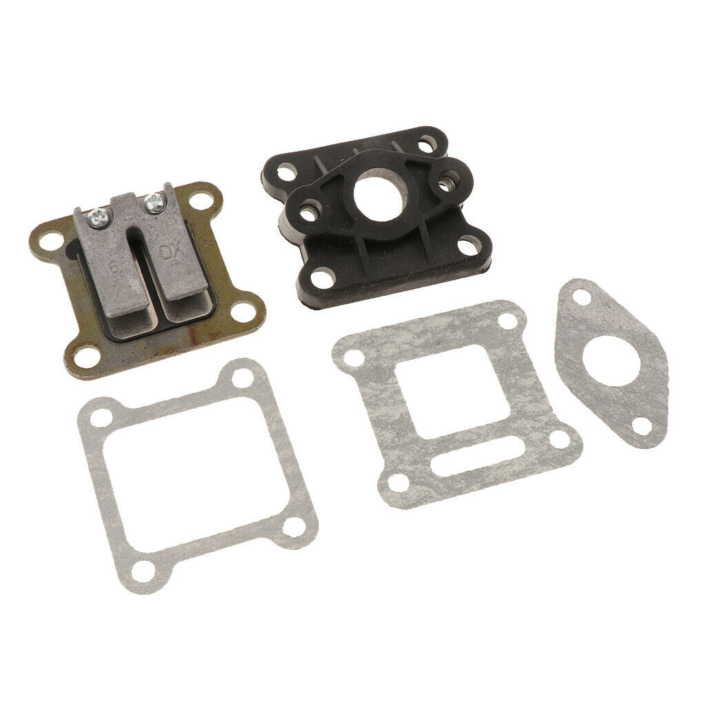 Reed Valve Inlet + Manifold Intake Pipe + Intake Pipe Gasket for 47cc 49cc