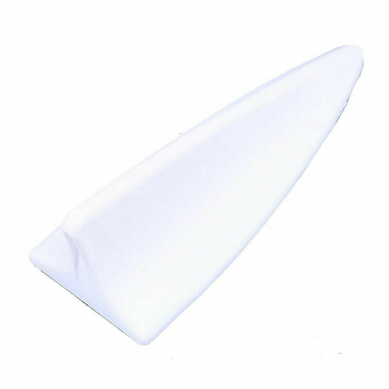 White Car Decorative Dummy Roof Shark Fin ABS Antenna Aerial Spoiler Universal