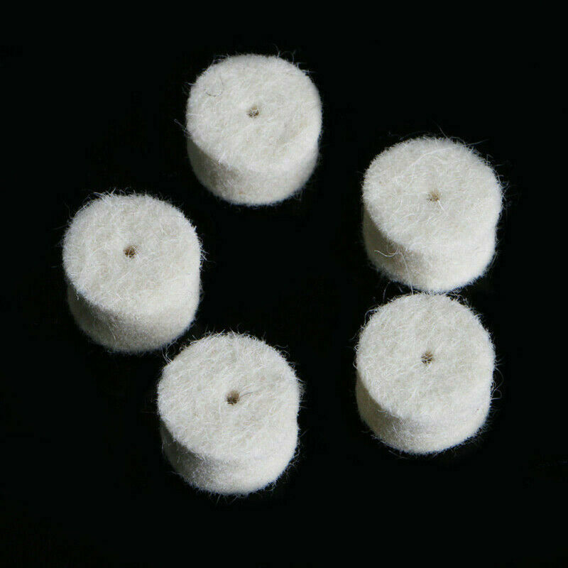 For Rotary tool Wheel Buffing Pad + 2 Mandrels 100pcs 13mm Wool Felt Polishing