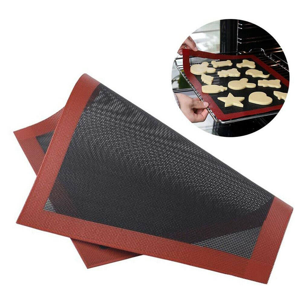 Silicone Biscuit Baking Mat Anti-Slip Macarons Pizza Baking Pan Mat for Oven
