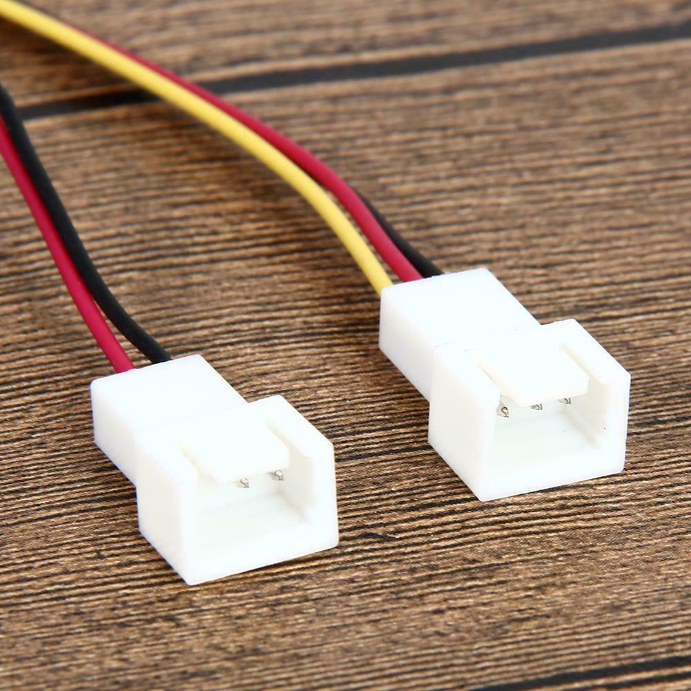 5Pcs 12V 3 Pin Female to 2/3 Pin Male PC Fan Power Splitter Extension Cable AU