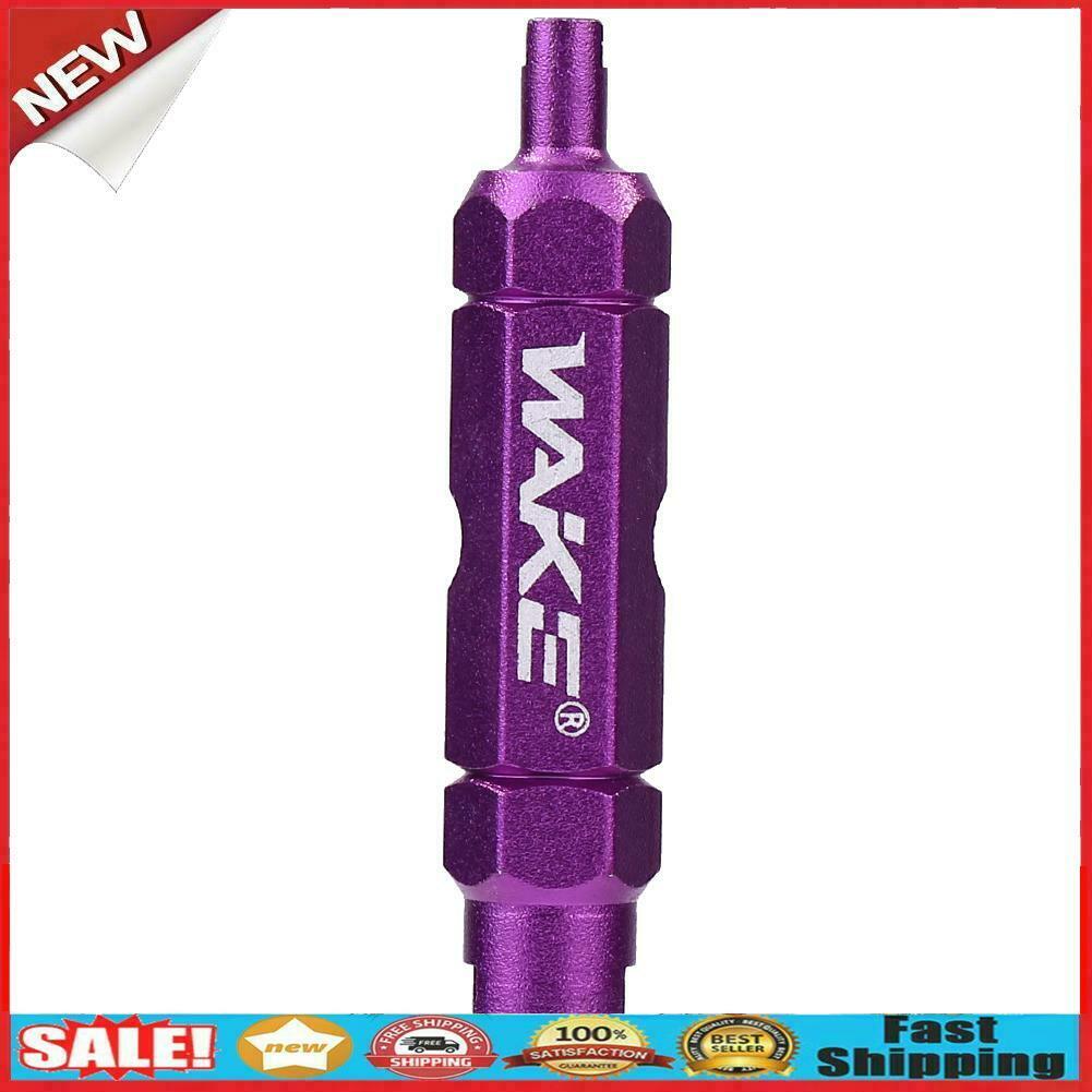 Bicycle Tire Wrench American French Valve Core Disassembly Tool (Purple)  @