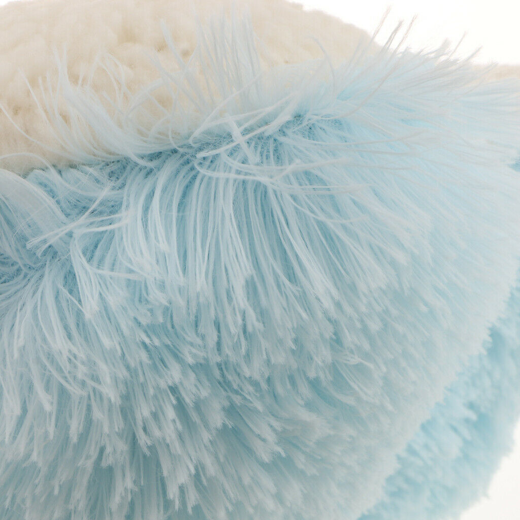 Super Soft Heart-shaped Throw Pillow Home Sofa Car Decorative Pillow Blue+White