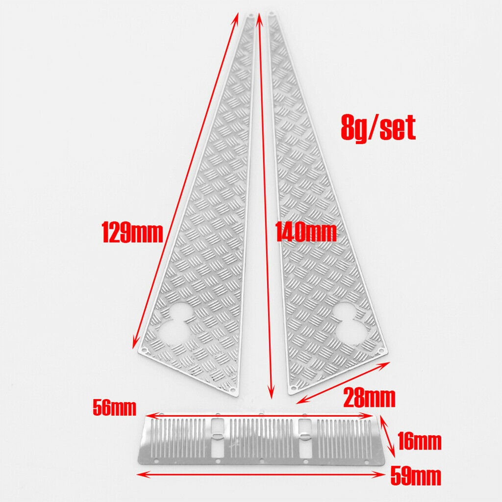 Metal Anti-skid Plate Hood Decorative Sheet 1/10 for 88096-4 G63 G500 RC Car