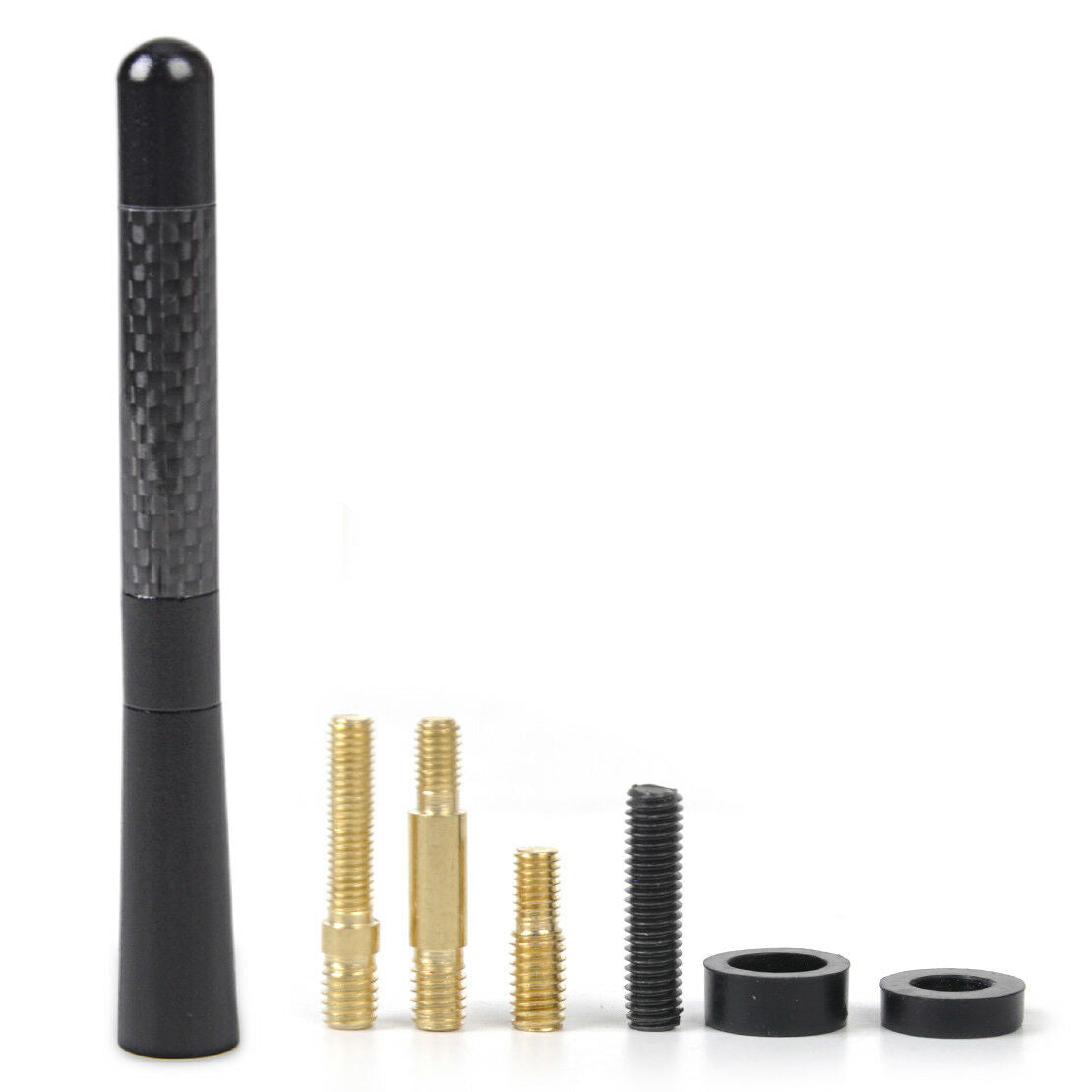 For Dodge 2000-18 Car Mini Short AM / FM radio 4.7" Carbon Fiber Antenna Black