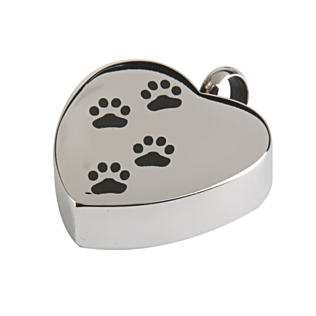 Keepsake Memorial Urn Ash Pet Dog Paw Heart Pendant Locket Funnel