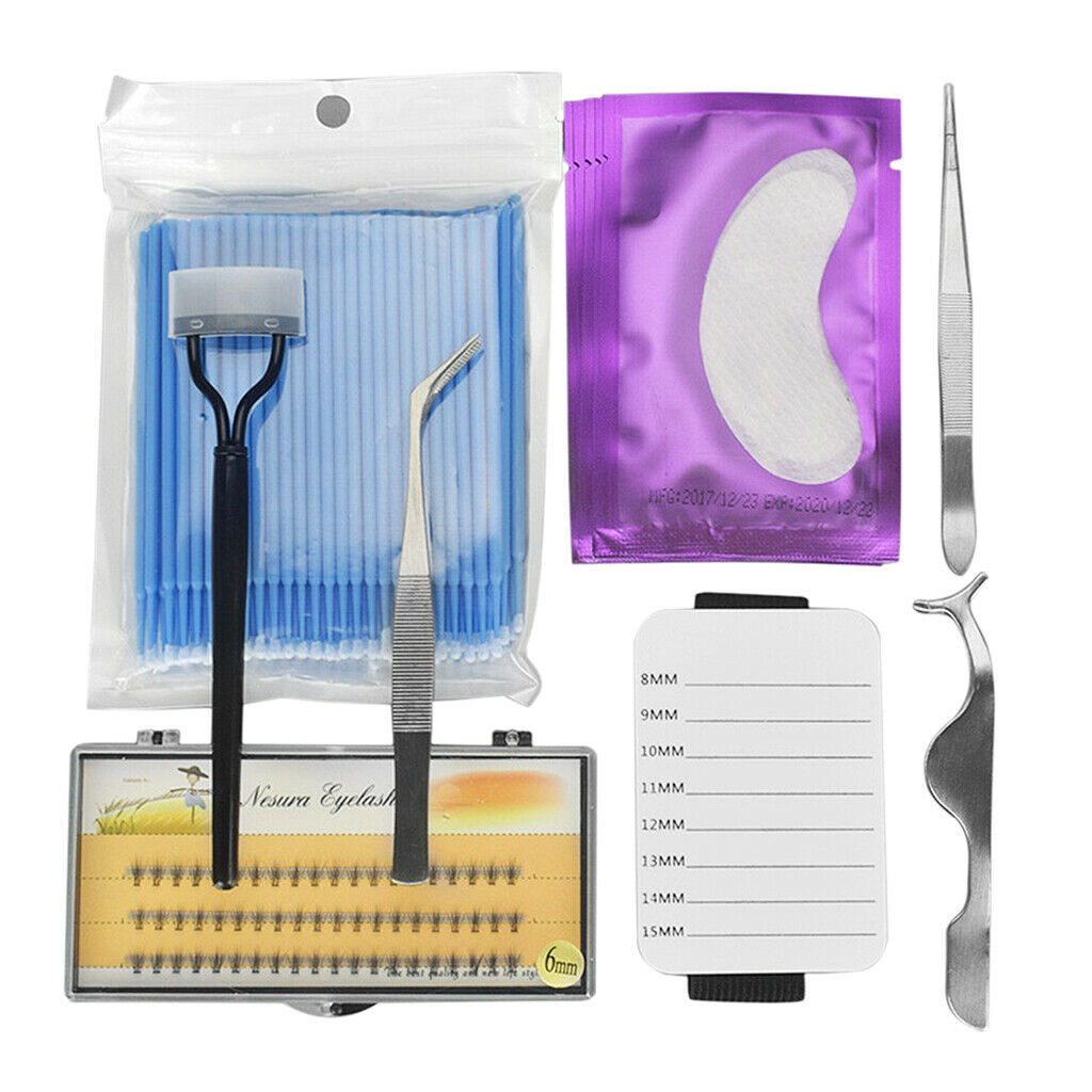 8 in 1 Professional Beginner Grafting Eye Lash Eyelash Extensions Set Blue