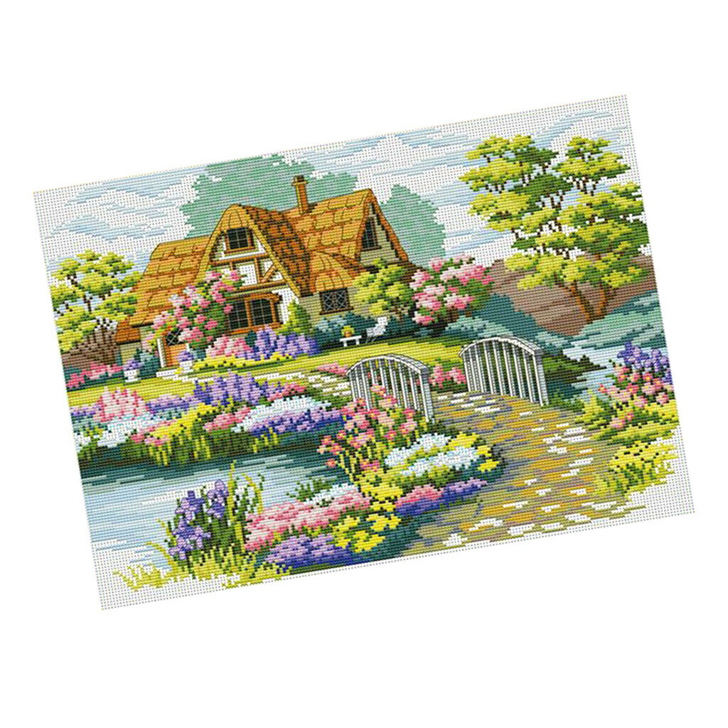 Cross Stitch Pattern Cross Stitch Kit to Embroider Pictures (Garden Cottage)