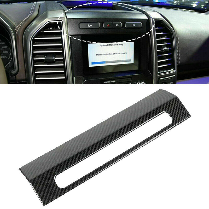 Emergency Light Switch Decor Panel Cover Trim For F150 2015-2019 Carbon Fiber