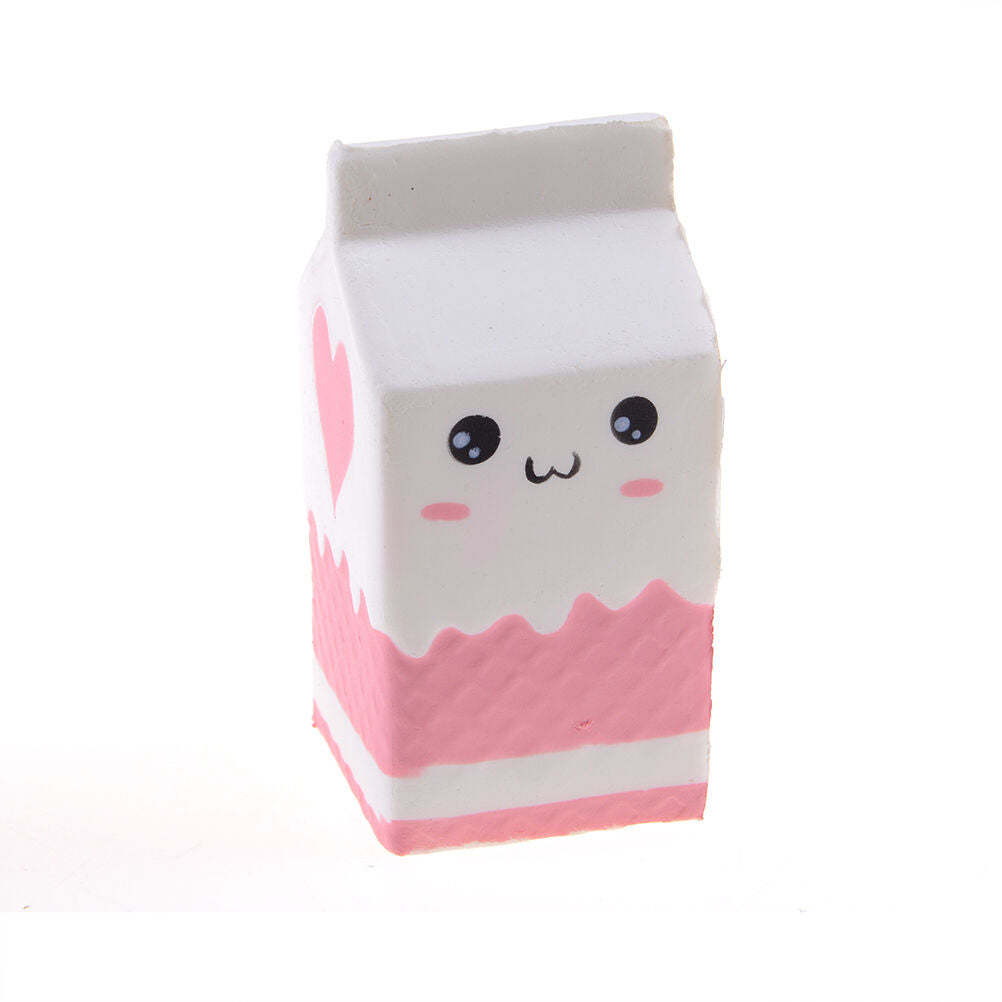 Cute  Milk Box Slow Rising Scented Cartoon Bread Hand Pillow To.l8