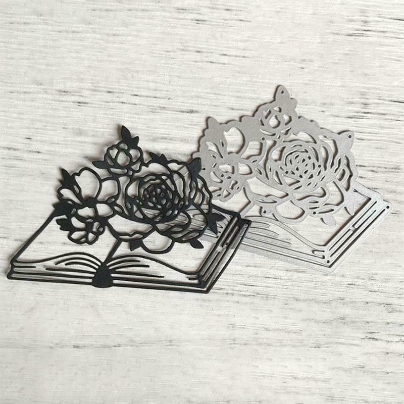 Rose Flower Book Metal Cutting Dies Stencil DIY Scrapbooking Album Paper Card