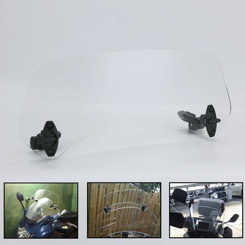 37cm Motorcycle Clip-on Windshield Windscreen Extension Deflector Universal