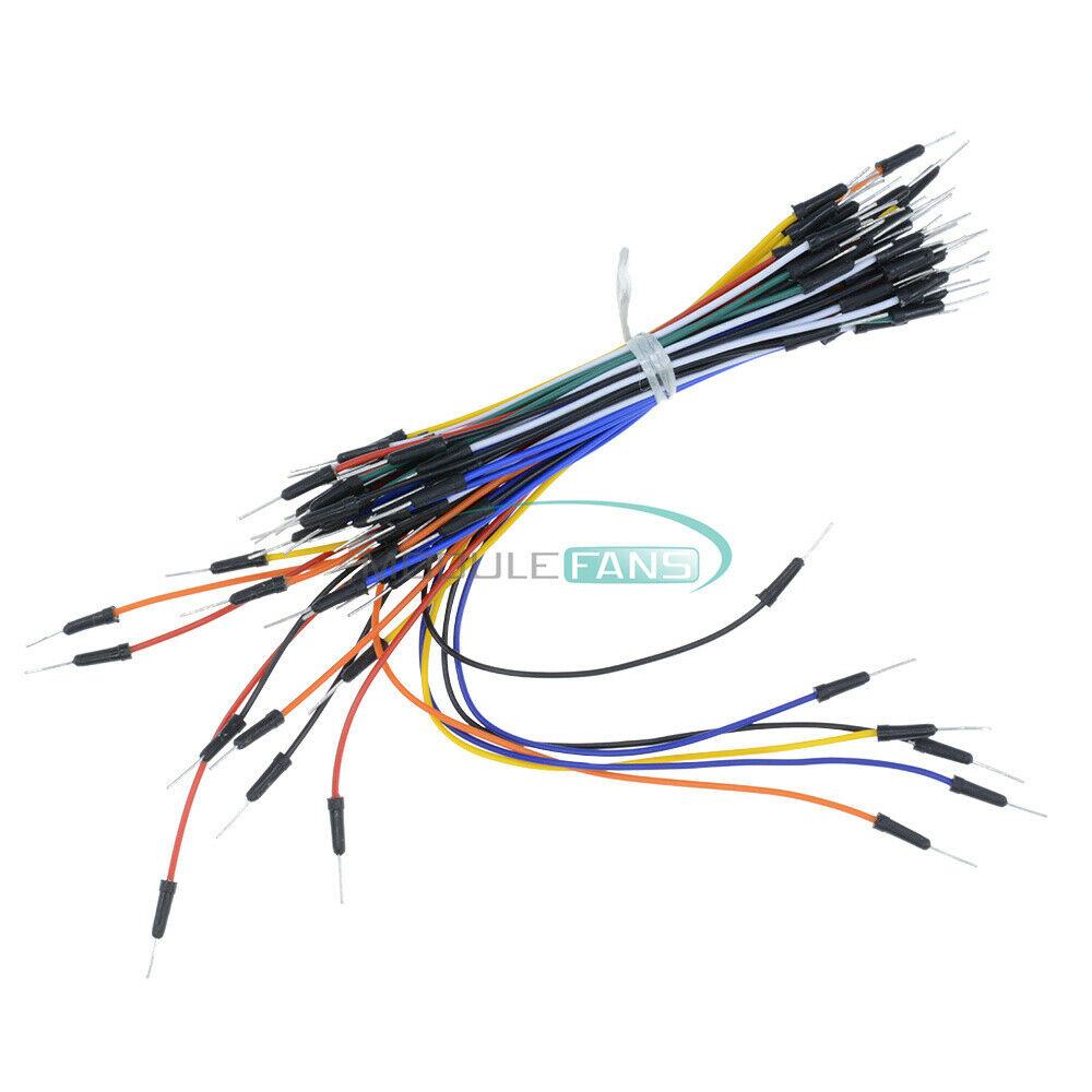 2PCS 65pcs Male to Male Solderless Flexible Breadboard Jump Cable Wires Color