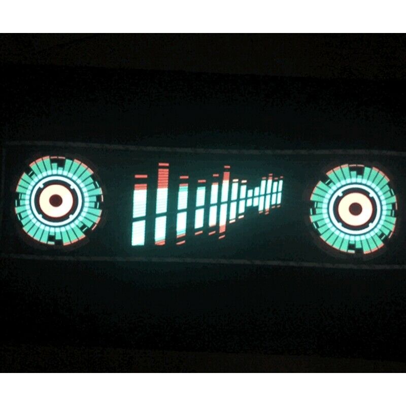 Car Windshield LED Sound Activated Equalizer Neon EL Light Music Rhythm Flash D5