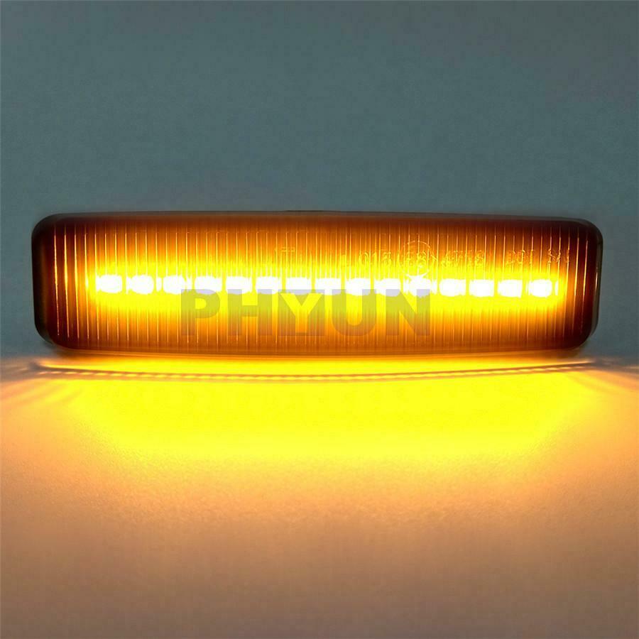 1 Pair Car Side Yellowing Flowing LED Marker Lamp Turn Signal Light For BMW E39