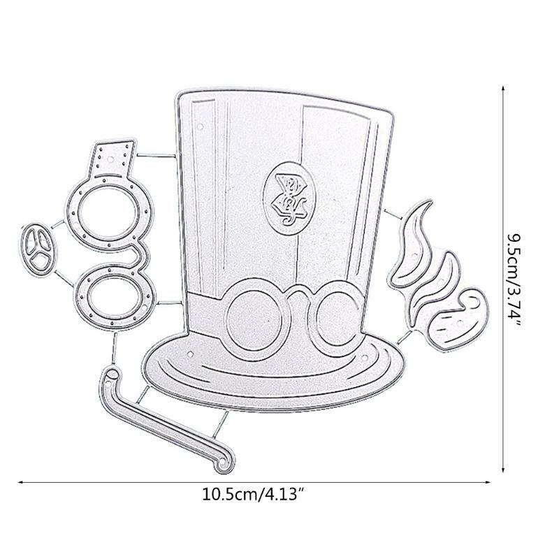Magical Hat Mage Die Cuts Embossing Border Edge Metal Cutting for DIY Decoration