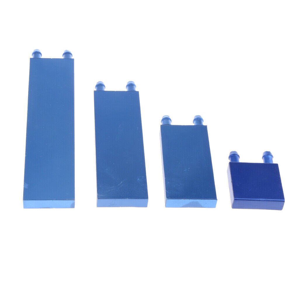 2Pieces Aluminum Water Cooling Blocks for Cpu Heatsink Cooler 40x160mm -Blue