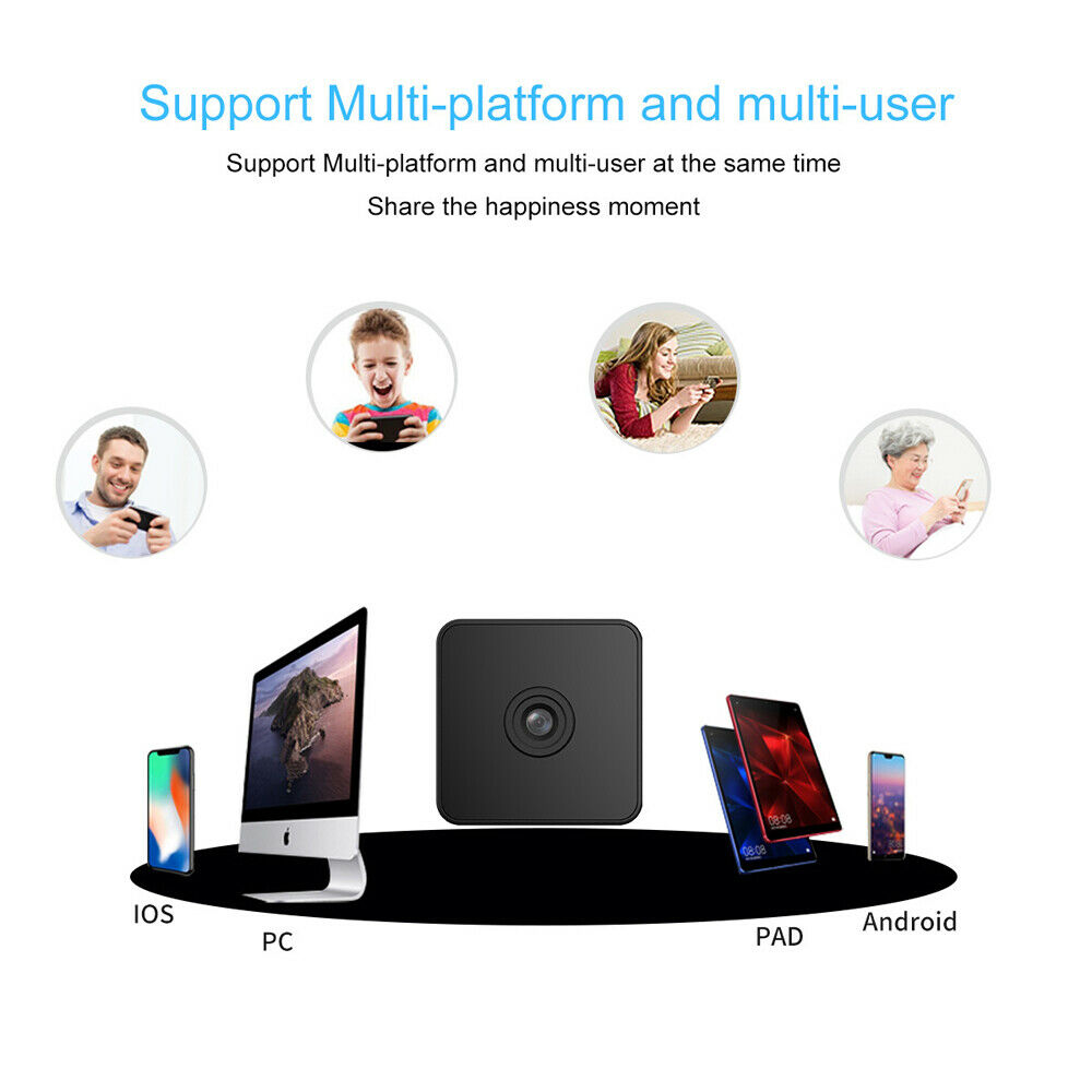 90Â° 720p Night Vision WiFi Smart Home Small Surveillance Camera Monitor