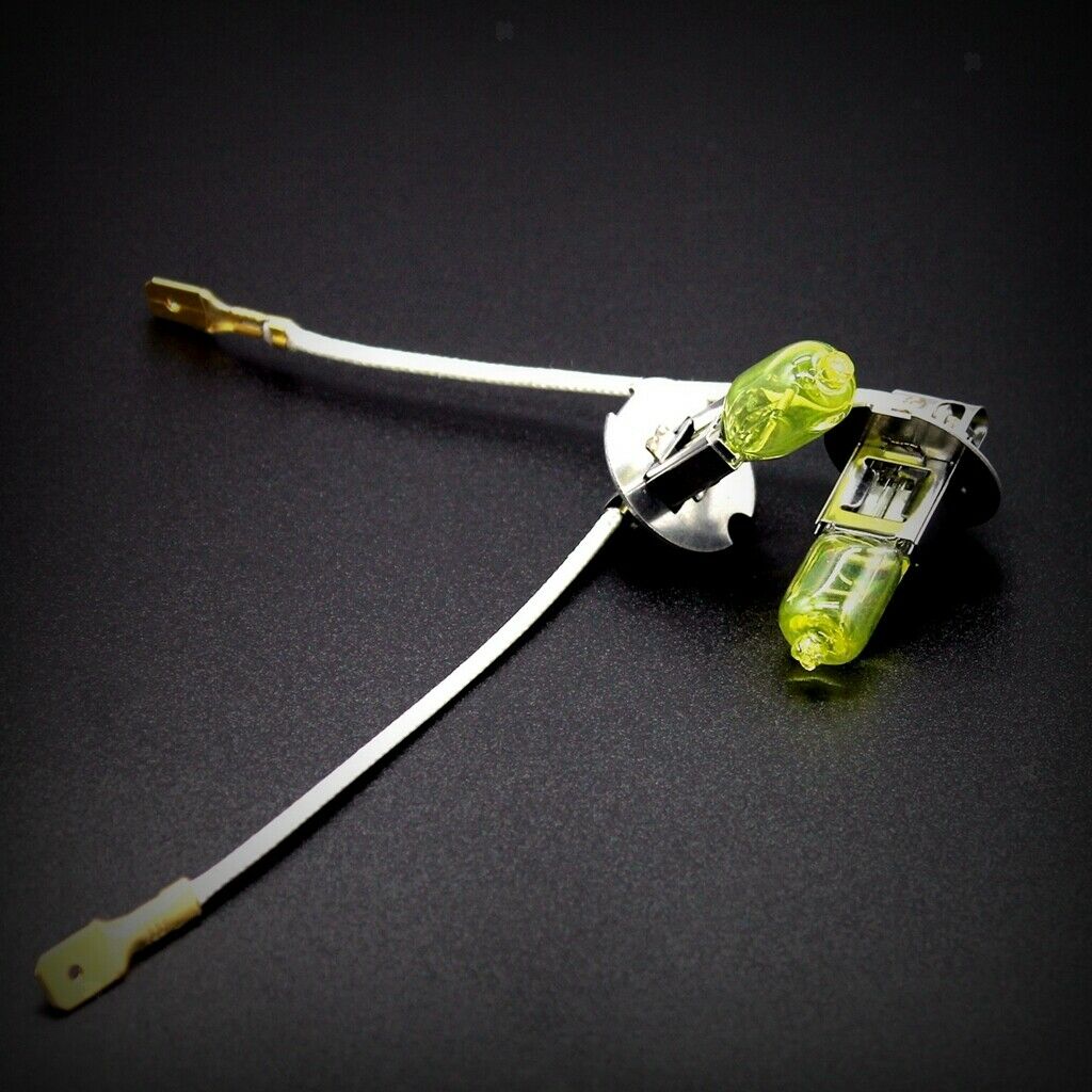 H3 Super Bright Yellow 2600K Halogen Bulbs for Xenon Headlights