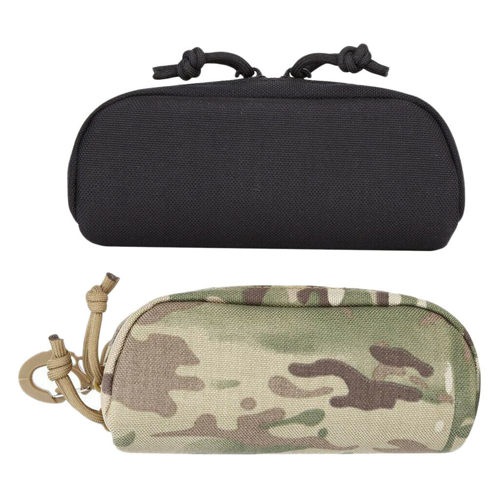 2 Pack Portable Sunglasses Box Storage Zipper Molle Goggle Glasses Bag Nylon