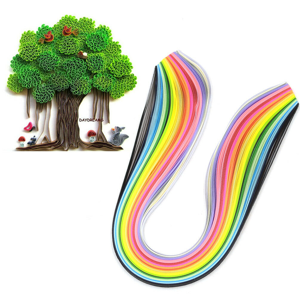 160PCS 3mm Quilling Paper Strip Origami Tool Handmade Scrapbooking DIY Art Craft