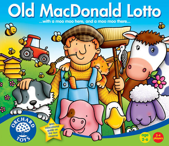 Orchard Toys 071 Old Macdonald Lotto Kids Childrens British made Game 2 - 6 Yrs