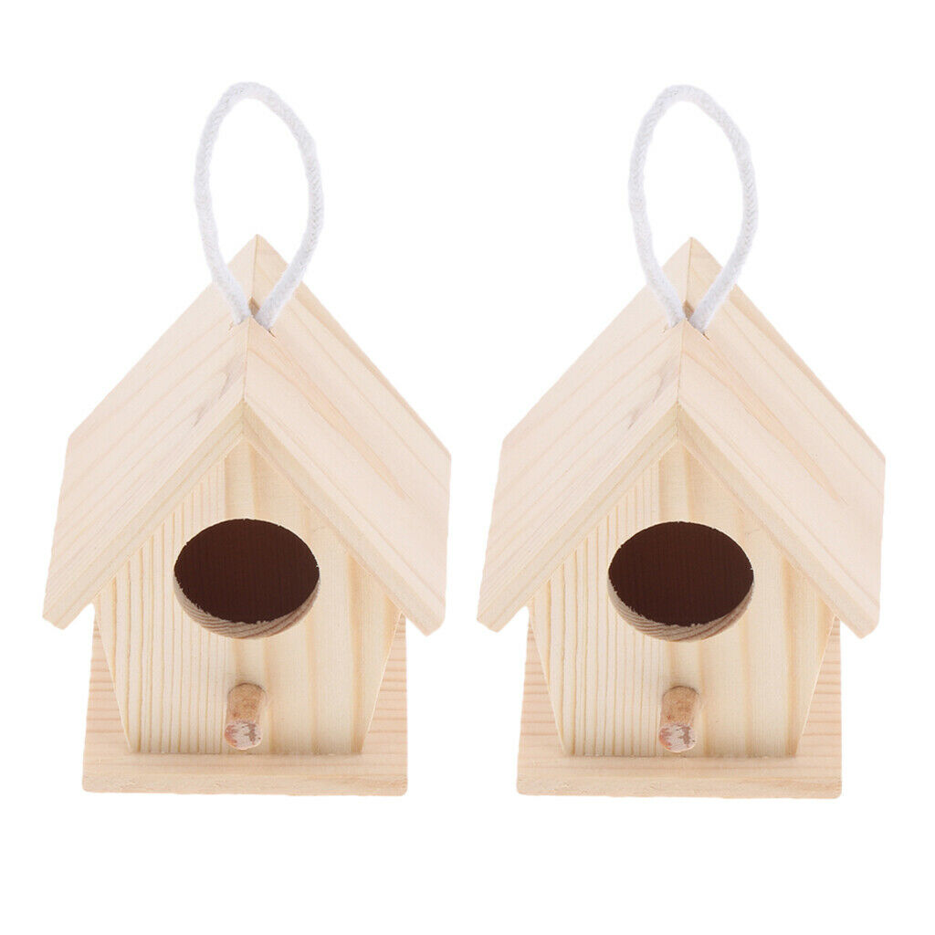 2x Bird Nest House Natural DIY Creative House Shaped Hanging Parrot
