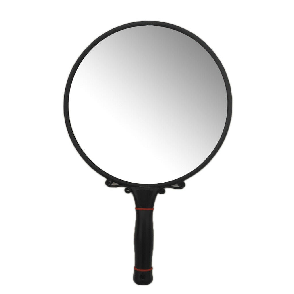 Round Hand Mirror Handheld Mirror with Handle for Hairdressers Large Viewing
