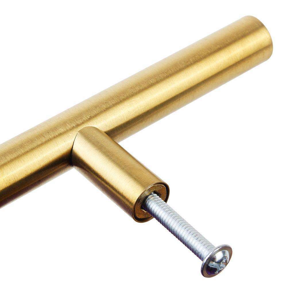 6x Stainless Steel Modern Style Door Handle Cabinet T Bar Drawer Pulls 200mm