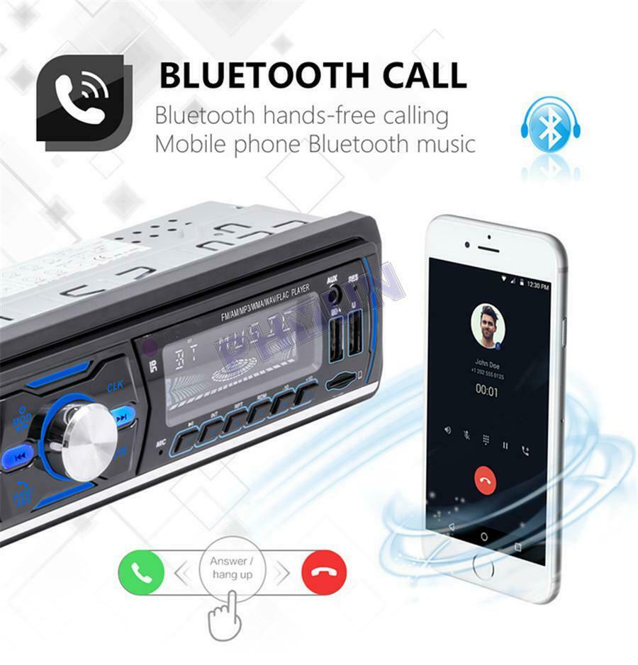 1DIN Car Radio MP3 Player DAB+ RDS FM AM Tuner Bluetooth Hands-free Calling